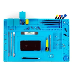Manta Magnética Tapete Antiestática Silicone Conserto Solda Azul