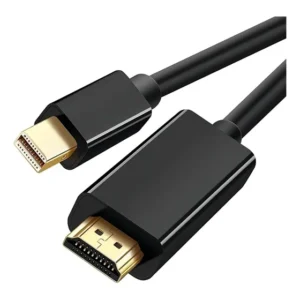 Cabo Mini Displayport para HDMI 4K 1,8m F3 Conector Latão Niquelado