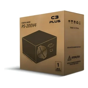 Fonte Para Computador Atx Sem Cabo 200w - Ps-200v4 Cinza