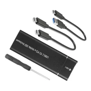 Case Externo SSD NVMe M.2 F3 USB-C 10Gbps Alumínio Preto