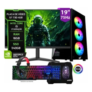 Pc Gamer Completo I5 16gb, Ssd 240gb, Placa Vídeo 4gb 240 Gb 16 Gb Geforce Gt 730 4gb