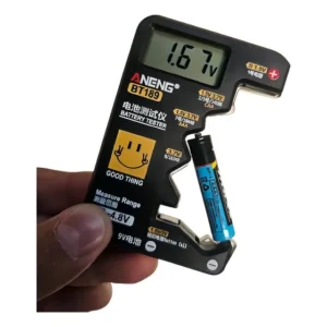 Testador Digital Pilha Bateria Aneng LCD Universal Voltagem 1.2v-4.8v Preto
