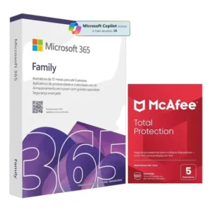 Microsoft 365 Family + Mcafee Total Protection Físico 5disp