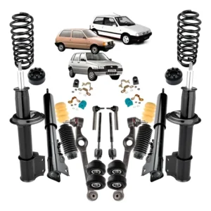 4 Amortecedor + Kit+ Mola Suspensão Uno Quadrado 1986 Á 2009