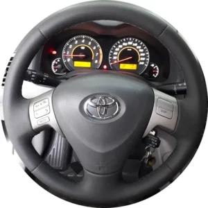Capa De Volante Costurada Corolla Xei, Alttis 09/14 Cinza Linho