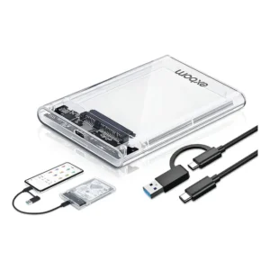 Case Gaveta HD Externo Exbom 2.5 USB 3.1 Type C CGHD-70 Transparente