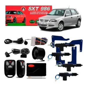Alarme Automotivo + Trava Eletrica 4 Portas Vw Gol G2 G3 G4