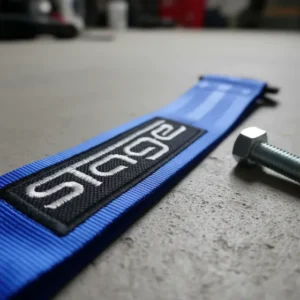 Tow Strap Hook Cinta Reboque Engate Esportivo Stage Importad Cor Azul