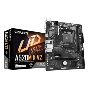 Placa Mãe Gigabyte A520m K V2 Am4 2xddr4 Matx Preto