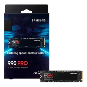SSD Samsung 990 PRO 2TB PCIe 4.0 X4 NVMe M.2 2280 Até 7450mb/S MZ-V9P2T0B/AM Leituras: 7450mb/s E Gravações: 6900mb/S