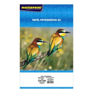 Papel Fotográfico Adesivo A3 Glossy Masterprint 130g Branco 20 Folhas