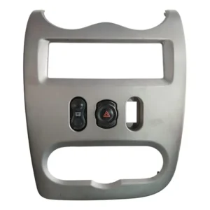 Moldura Painel Central Multimidia Renault Logan 07/13 Orig Cinza-escuro