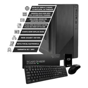 Servidor Xeon E5 2680 V4 14 Núcleos 32gb Ram 256gb Ssd Nvme 32 Gb