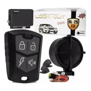 Alarme Automotivo Lookout AL-25XR 11V-16V 1 Controle Função Pânico Sirene Instalação