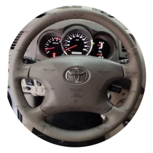 Capa De Volante Costurada Hilux Sw4 2006 Interior Caramelo Marrom