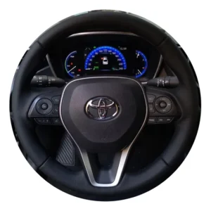 Capa De Volante Costurada Corolla 2020 Em Th Liso Preto