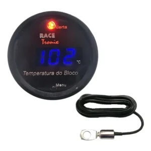 Medidor Temperatura Bloco Motor Digital Azul C/ Sensor 2,4m