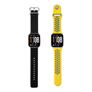 Champion Smartwatch C033 de liga De alumínio e aro dourado, caixa preta duas pulseiras conforme foto.