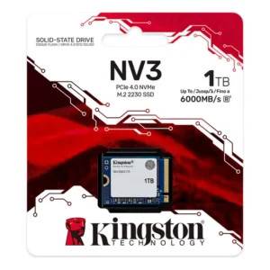 Ssd M.2 2230 Kingston Nv3 Mini 1TB Nvme Pcie 4.0 SNV3SM3/1T0 Velocidade De Leitura Até 6000mb/s E Gravação Até 4000mb/s