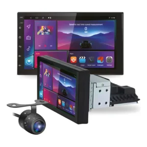 Sistema Multimídia Para Veículo Wlk Wkad7 7 - Preto Cam Led Multimídia Carro Som