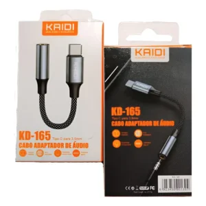 Kaidi Kd-165 Usb Tipo C P2 Preto 13cm Dac Chip Preto
