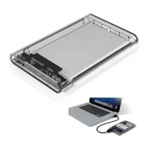 Case Para Hd Ssd Externo Transparente Note Sata 2.5 Usb 3.0 Transparente