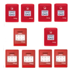 Kit Sensor Endereçável Sav 521 Ame 521 Incêndio Intelbras Vermelho