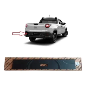 Suporte Moldura Placa Fiat Strada Nova 2020 Á 2023 Cor Preto