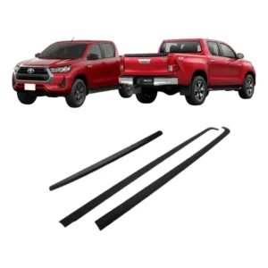 Jogo Protetor Borda Lateral + Tampa Hilux 2016 A 2025 Preto