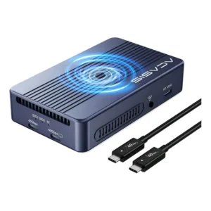 Dock Case Thunderbolt 40gbps 2x Ssd Nvme Raid Mac Mini 4k 8k