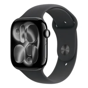 Apple Watch Series 11 GPS - Caixa preta brilhante de alumínio – 46 mm - Pulseira esportiva preta – M/G