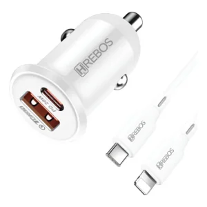 Carregador Turbo Usb/ Tipo-c Pd 20w + Cabo Lightning Hrebos