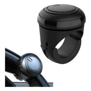 Pomo De Manopla Volante Giratório 360 Pcd Manobra E Baliza Preto Linhas