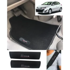 Tapete Automotivo Carpete Bordado Toyota Carro Hilux Corolla Etios Yaris Rav4 Sw4 Fielder +capa Protetora Cinto Seguranç