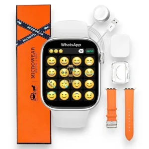 Relógio Smartwatch Microwear W11 Mini Série 11 Chatgpt 42mm Lançamento 2026 Prateado Branco