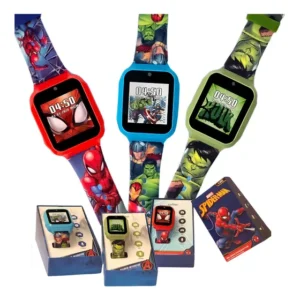 Relógio Smartwatch Infantil Interativo Condor Jogos, Câmera Caixa Vermelho Bisel Vermelho Desenho Da Pulseira Homem Aranha