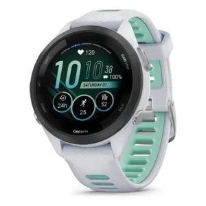 Smartwatch Garmin Forerunner 265s Sport Branco, Tela 1.1", Caixa 42mm, Pulseira Silicone, GPS, Bluetooth, NFC