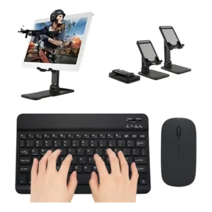 Kit Teclado + Mouse + Suporte Para Samsung A11+ 11 X230 X236 Preto