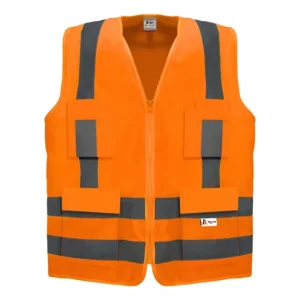 Colete Refletivo Kalipso Blusão Verde E Laranja 4 Bolsos Laranja M