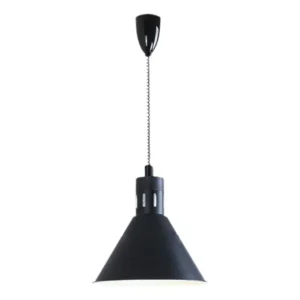Lâmpada De Calor Retrátil Pendente 275w E27, Preta