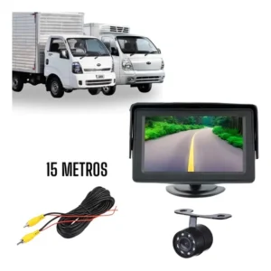 Cabeamento 15m Câmera Ré Infravermelho Display Lcd 4.3