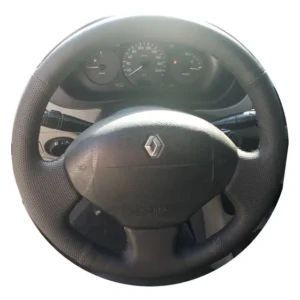 Capa De Volante Costurada Kangoo C/ Airbag Em Preto