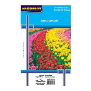 Papel Transfer Masterprint Tecido Escuro A4 235g -pt C/ 5 Un Cor Branco
