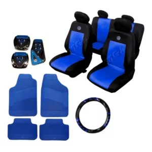 Gol G2 G3 G4 Kit Capa Banco Carro Tapetes Cinza + Pedaleira