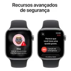 Apple Watch Series 11 GPS - Caixa cinza-espacial de alumínio – 42 mm - Pulseira esportiva preta – P/M - Imagem 7