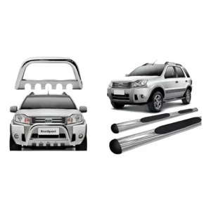 Kit Estribo Quebra Mato Ecosport 2008 Até 2012 Cromado Cromado