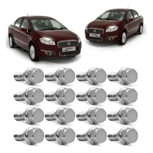 Jogo De 16 Parafusos Cromado Roda Linea 2009 2010 2011 2012