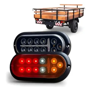 Par Lanterna Led Traseira Blindada Ré Reboque Carretinha 12v