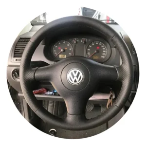 Capa De Volante Polo Golf Bora Costurada Linha Preta