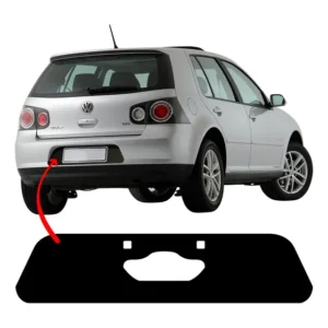Fundo De Placa Para-choque Golf Preto Fosco